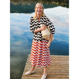 NWT Marimekko x UNIQLO black & white blouse M